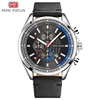 Fashion Leather Black Band Quartz Wrist watch men luxury with Single Date for aliexpress