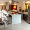Hot Sale Stone Kitchen Design Pure White Nano Crystal Glass Dining Table Set Marble Dining Table