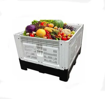 Large Ventilated Stacking Box Agricultural Bins Tote Boxes ...