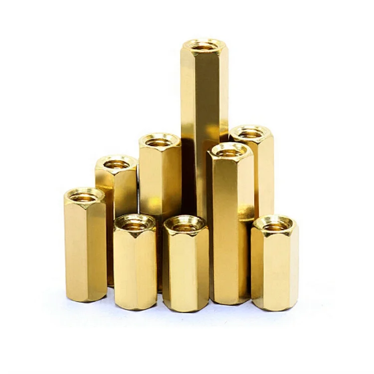 High Quality Custom Flat Copper Standoff Hollow Brass Column Hexagonal