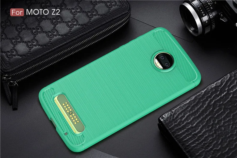 2017 New Arrival Carbon Fiber Tpu case for Motorola Moto Z2 brushed tpu soft cover for Motorola Moto Z2