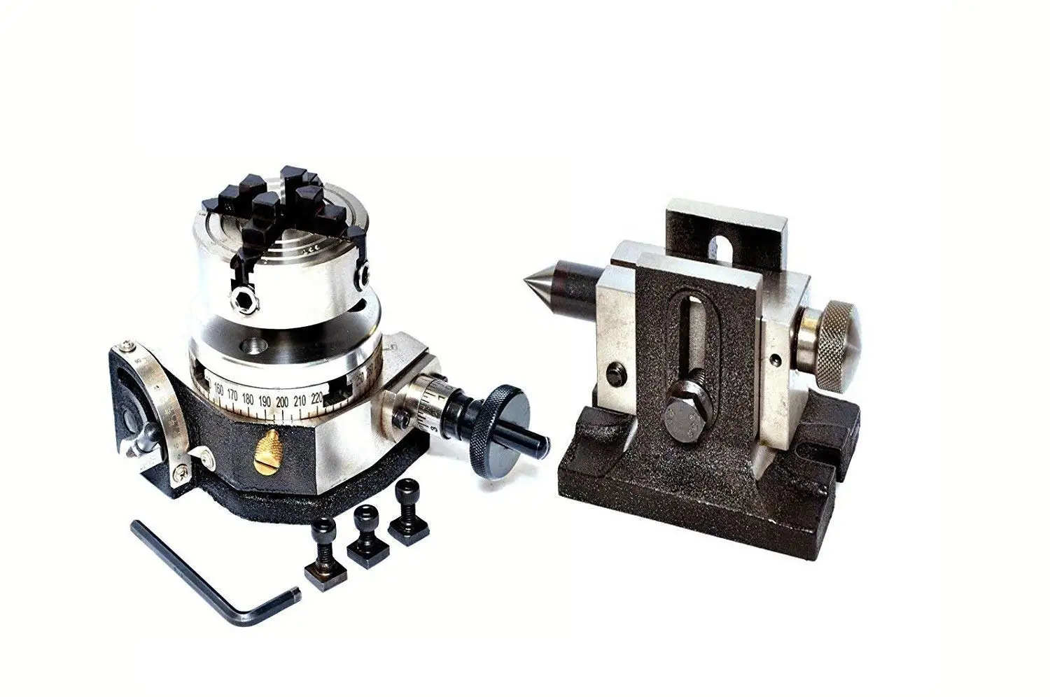 TAILSTOCK+ER16 & ER20 ADAPTOR 3"/80MM TILTING ROTARY INDEXING TABLE 