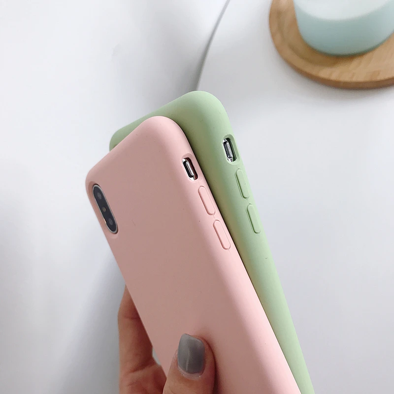 For iPhone 11 Case Liquid Silicon Mobile Back Cover Phone Case for iPhone Shockproof
