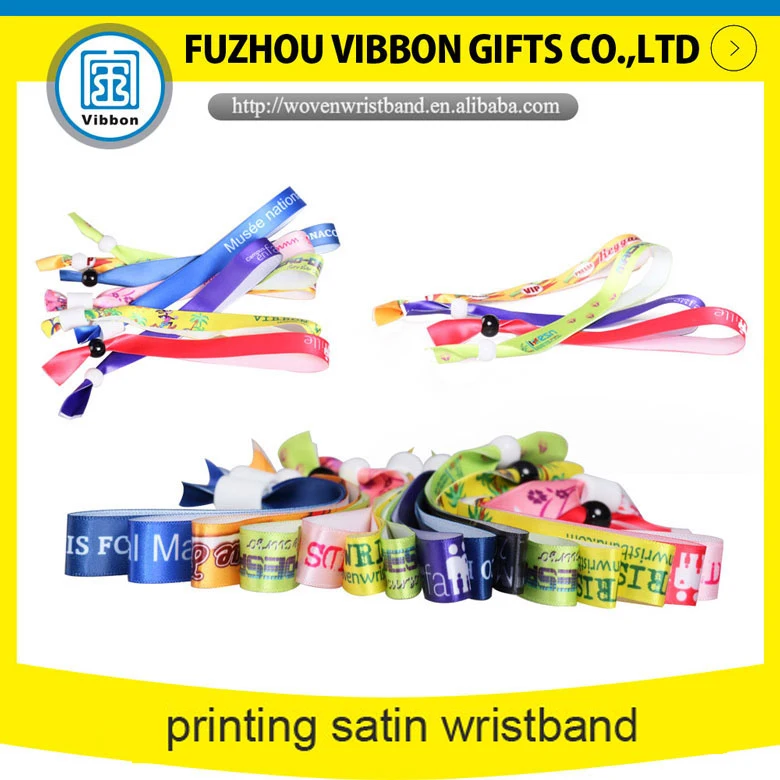 2022 Party Custom Barrel Lock Wristbands Plain Fabric Festival Cloth