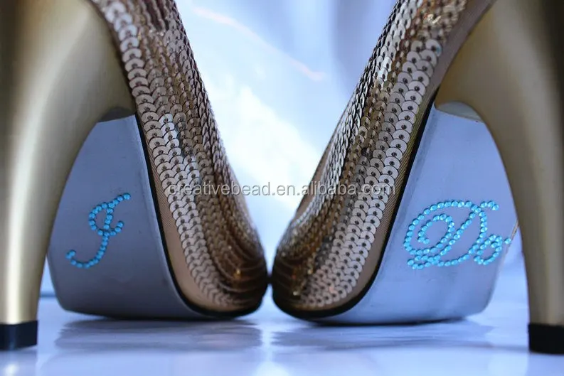 Something Blue I Do Rhinestone Stickers for Bridal Shoes Designed for Wedding Bride Shoes