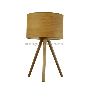 Children Tripod Wooden Table Lamp With Fabric Shade Round Edges Safe Children Tripod Wooden Table Lamp With Fabric Shade Round Edges Safe For Kids