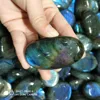 Blue Fire Flashy Labradorite Palm Sized Crystal Palm Stones