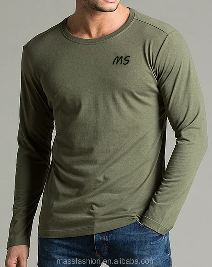 Army green full sleeve t shirt Outlet