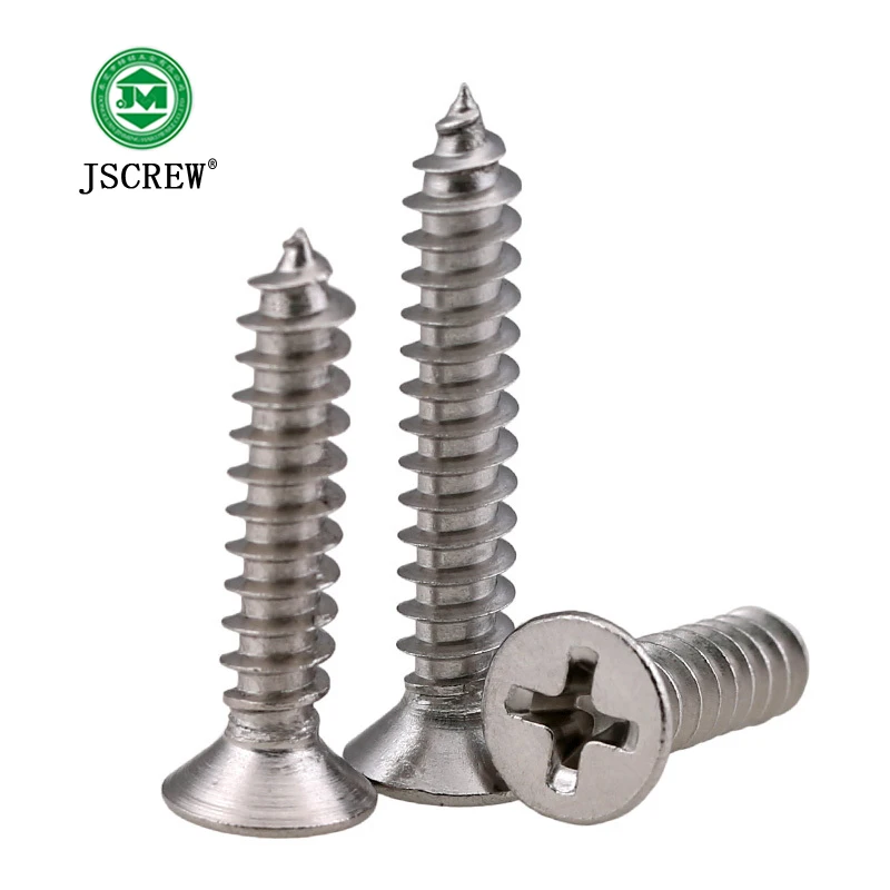 
Manufacturer wholesale screw China factory stainless steel flat head self tapping screw for chair 