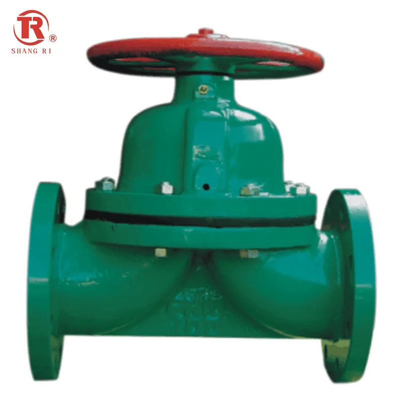 
Manual Iron Steel Rubber Lined Flange Diaphragm Valve 