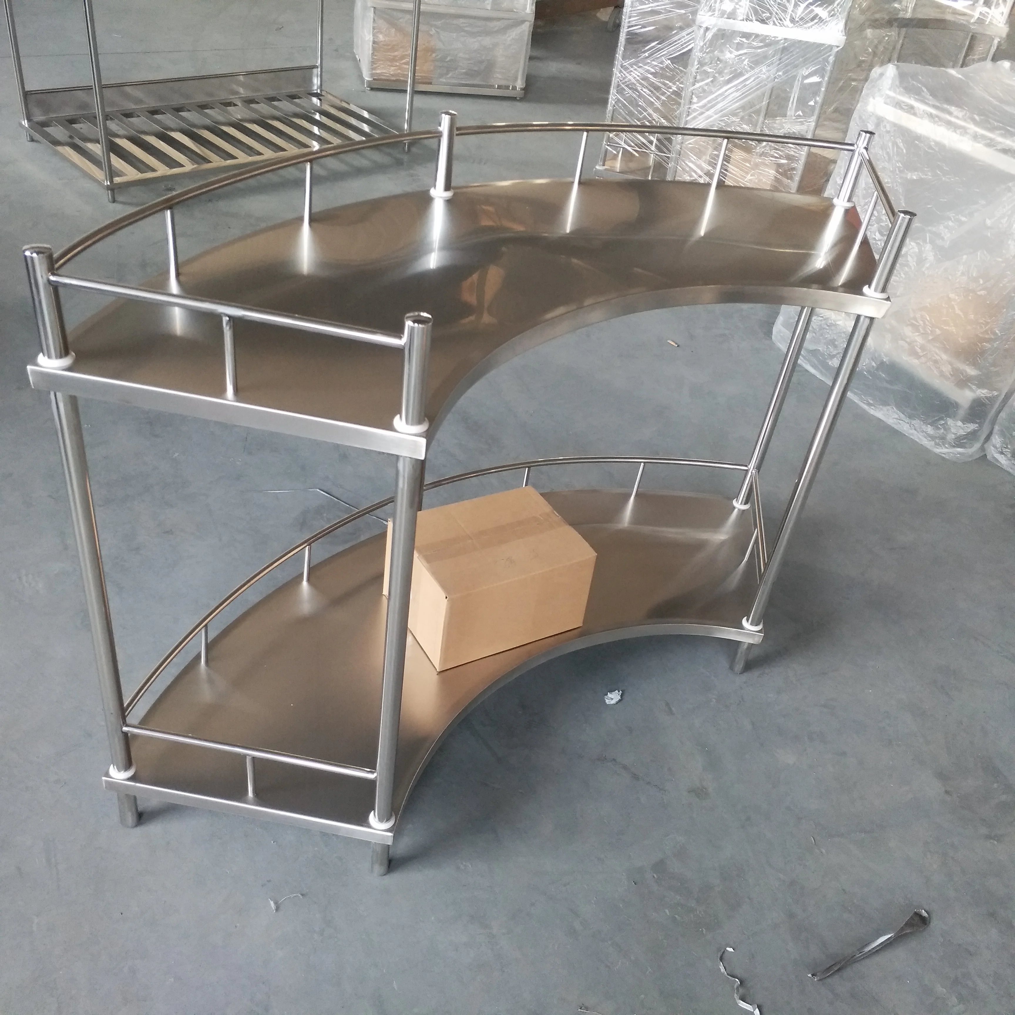 Btsit001 Hospital 2tier Stainless Steel Medical Instrument Table