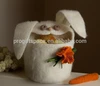 2018 new hot sale China fabric items wholesale handmade animal craft kids ornament rabbit ideas desk decoration felt Easter bowl