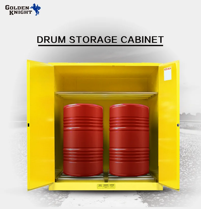 Double Door Stainless Steel Fireproof Vertical Oil Drum Storage