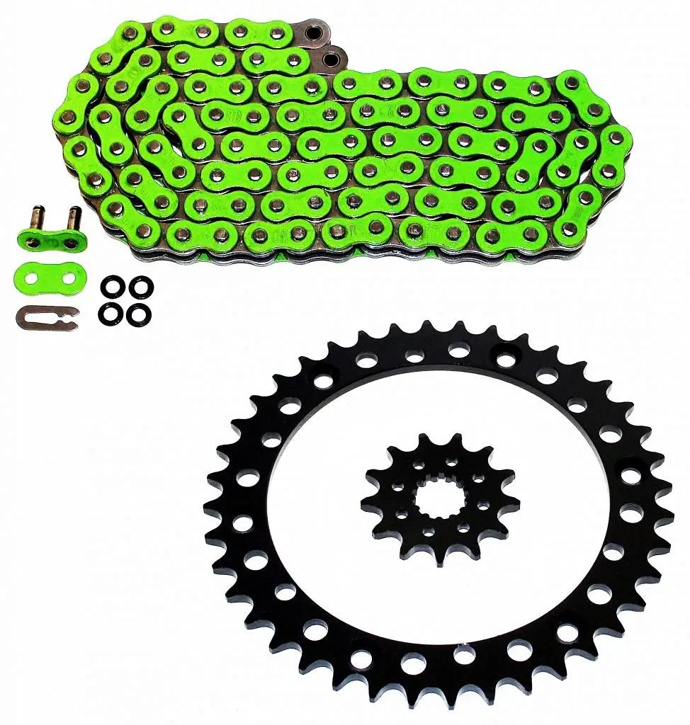 2004 2005 Yamaha YFM660 660 Raptor Green O Ring Chain And Sprocket 12/40