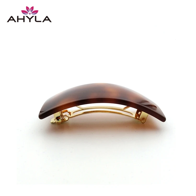 French Women S Thick Brown Barrette Tortoise Shell Goody Vintage