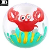 heavy duty vinyl beach ball with inflatable inside 3D crab pool or beach toys