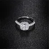 2019 New Arrival White Gold Plated Round Cut Crystal Cubic Zirconia CZ Diamond Forever Love Eternity Ring