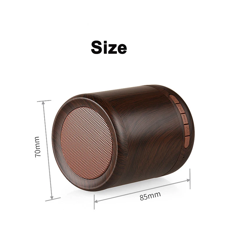 High Quality Wireless Bamboo Barrel Bluetooth Speaker
