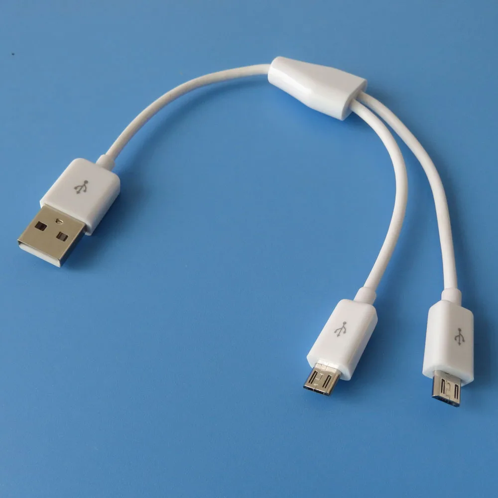 2 In 1 Cable 20cm Dual Micro Usb Splitter Cable Power 2 Micro Usb