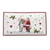 Christmas decor 12 inch rectangle ceramic serving tray plates platter for restaurant hotel