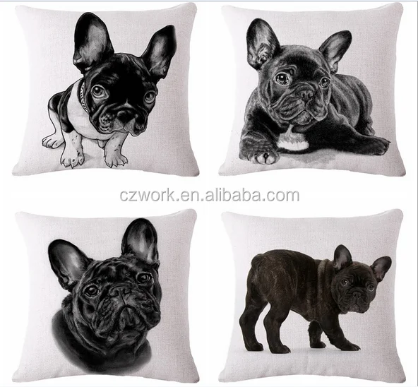 Cute Dogs Custom Design Cushion Cover Home Decorative Throw Pillow Case