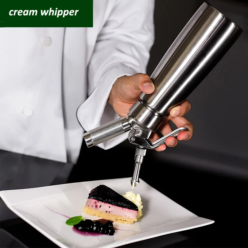 Beverage Stainless Steel Whipped Cream Dispensers With Decorating Tips