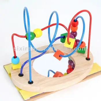 wooden bead maze toy