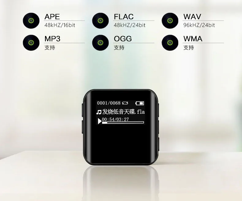 1.1 Inch Oled Screen Smallest Cube Clip Music Player With Mini Am/fm Radio Mp3 Player Buy Mini