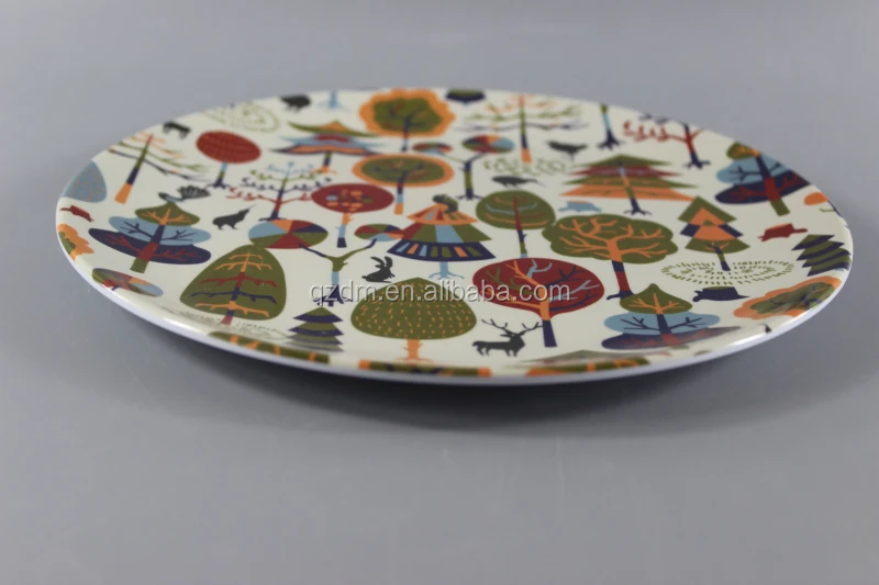 Custome Melamine round plate 100% food safety