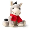 Lovely Stuffed Animal Plush Donkey with red scarf toy