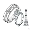 Silver plated Eiffel Tower Ring for Men and Women Lovers ring