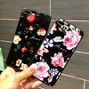 Vintage rose pattern The soft edge grind arenaceous embossed soft edge Hard cover PC + tpu for iphone 7 plus Cover Phone Case