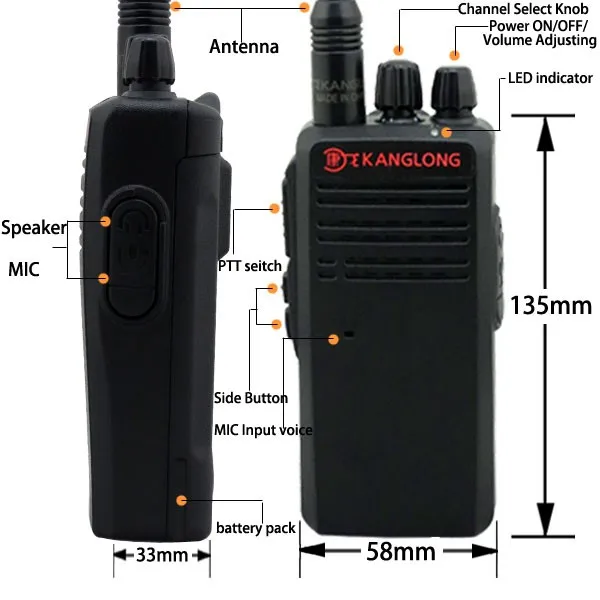 Uhf Most Powerful Wireless Woki Toki Strong Penatrating Power Walkie ...