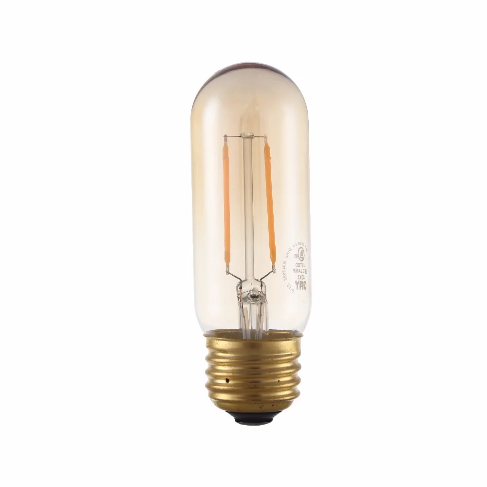 Promotion Price LED filament bulb 2w 180lm 2200k led light T10 E26 light bulb vintage amber UL approval led lighting lamp