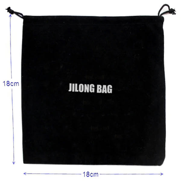 Custom Printed Logo 34 Large Perfume Gift Pouch Black Velvet Bags for Jewelry