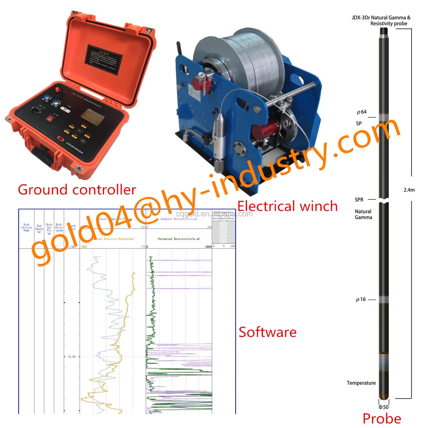 Borehole Geophysical Logging Systems,Probes,Sondes And Winches Buy