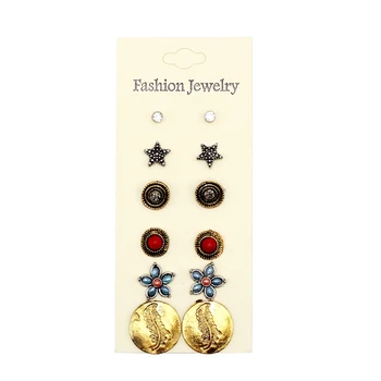 Whole Fancy Cute Earrings Six Sets Round Square Ball Alloy Crystal Stud For Women Birthday Gifts Set Whole Fancy Cute Earrings Six Sets Round Square Ball Alloy Crystal Stud For Women Birthday Gifts Set