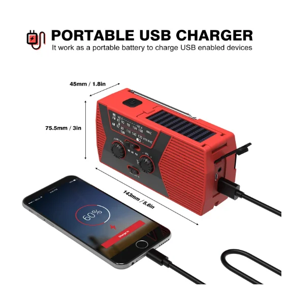 solar hand crank radio