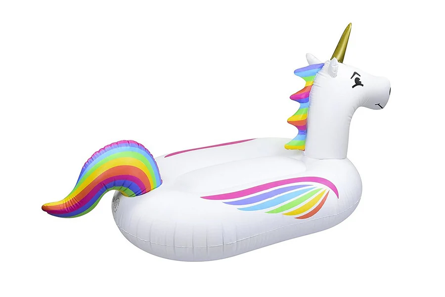 giant rainbow unicorn pool float