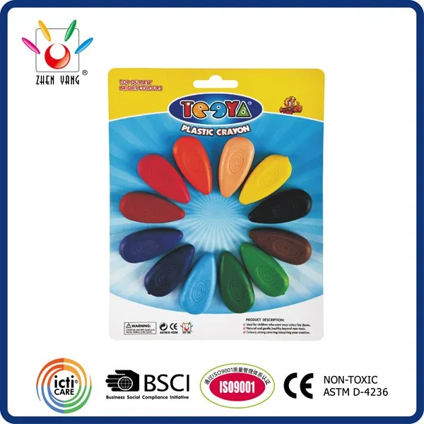 Drop Shaped Plastic Crayon In Blister Pack.jpg