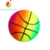 China Promotional Gift Items kids Play Rainbow Bouncing Ball inflatable PVC colorful basketball 9Inch for boys beach Play