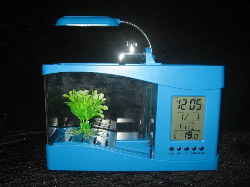 Promotional USB fiber fish aquarium tank Mini aquarium fish tank for sale