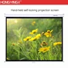 4:3, 72inch, manual Hand pull white projector screen/ pull down portable projector screen/portable movie theater screen