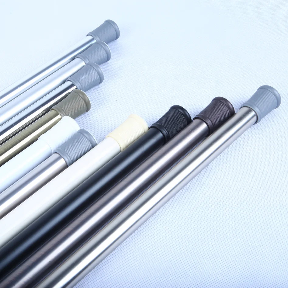 LARGE NON RUST TELESCOPIC CHROME 140-260cm SHOWER CURTAIN POLE RAIL TRACK ROD