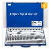 Professional Din Tapping and Threading Hand Tool Set with Small Taps and Round Dies PT110-3
