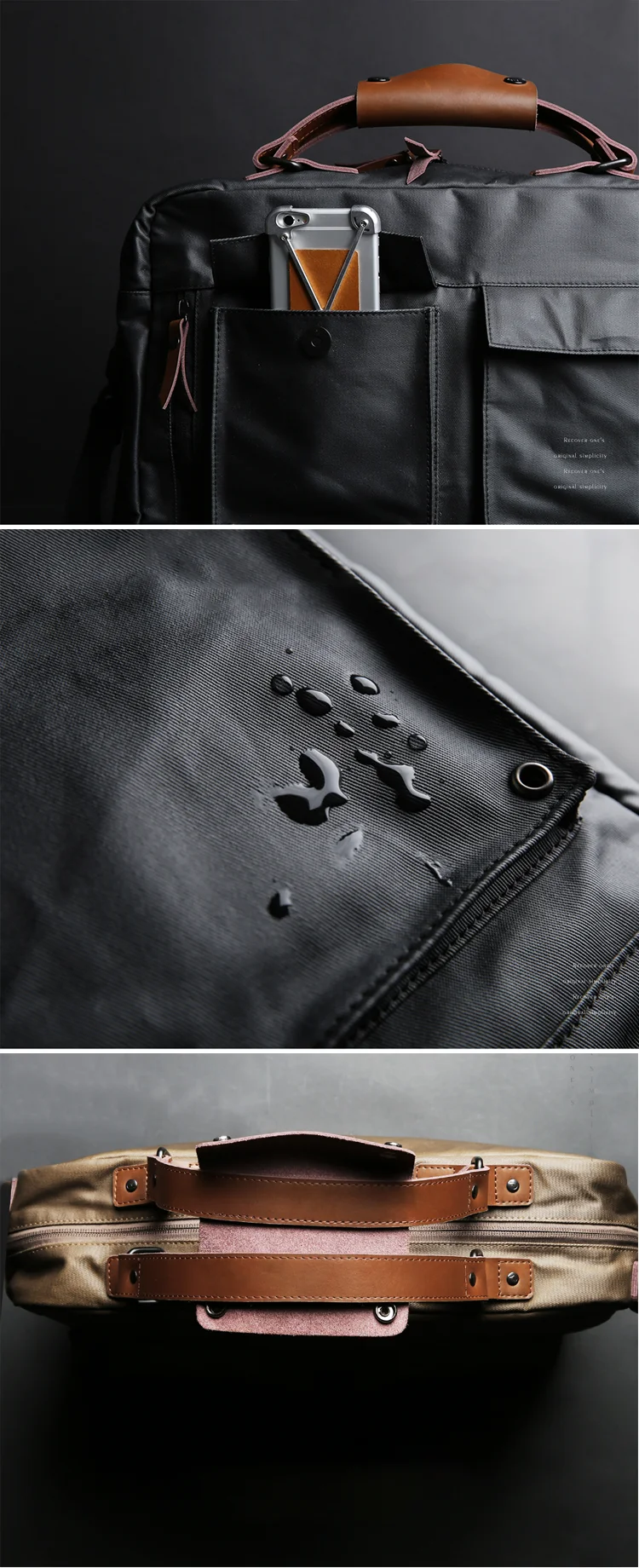 Brand elegant design urban men waterproof business 15.6'' laptop satchel messenger bag briefcase