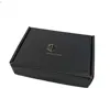 Luxury design matt black corrugated mailer corrugated with shining logo on sale