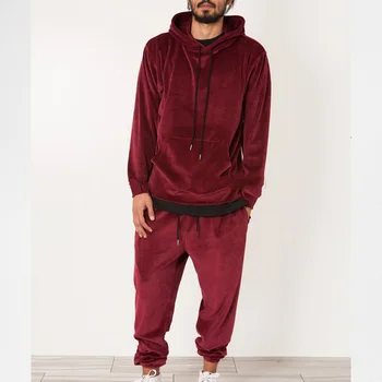 burgundy velour sweatsuit