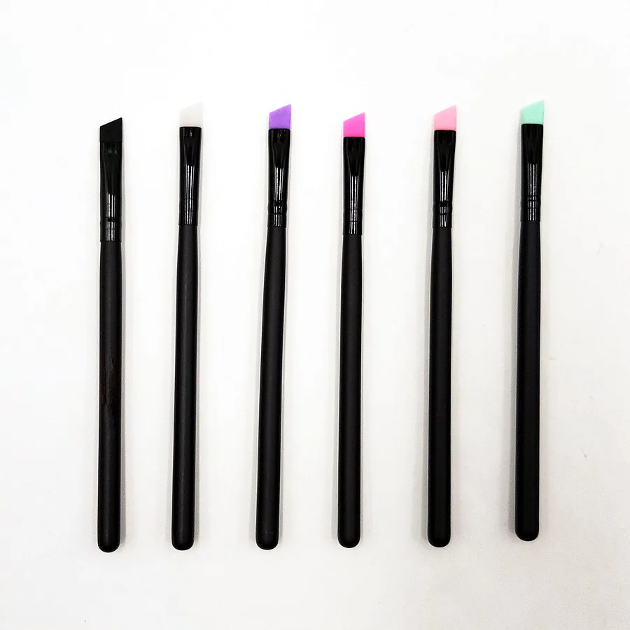 Super Thin Straight Bristles Flat Eye Definer Brush Thin Flat Eyeliner