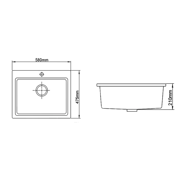 Undermount Composite Granite Italian Kitchen Sink